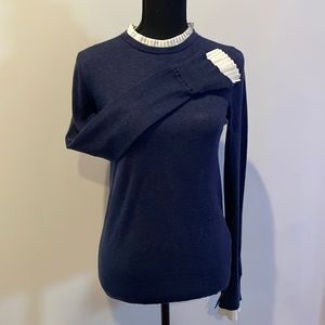 EUC Navy Sweater with Collar